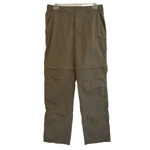 Columbia 30x32 SMALL Omni-Shade PFG Convertible Pants Green Khaki Hiking Outdoor
